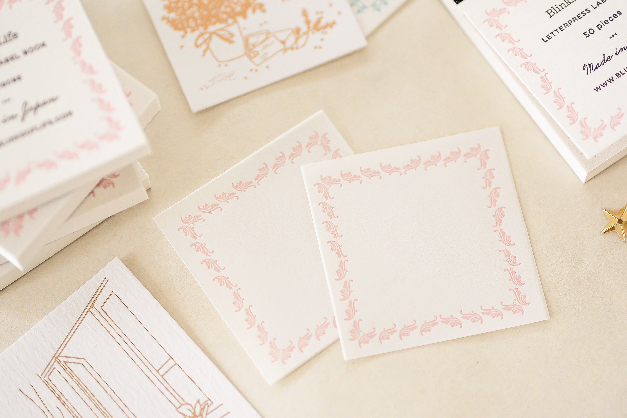 Blinks of Life - Letterpress Label Book - Regency Pink