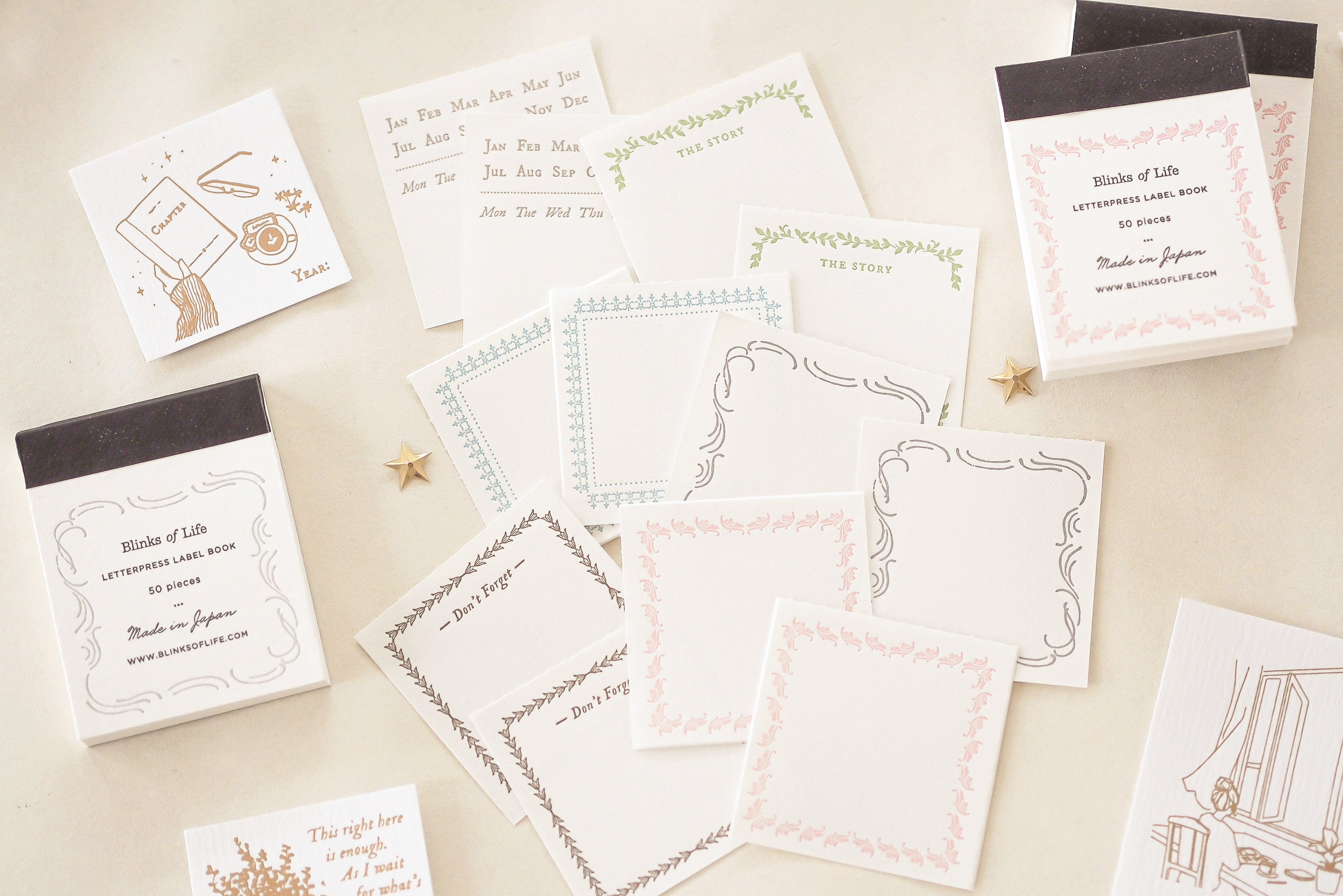 Blinks of Life - Letterpress Label Book - Regency Pink