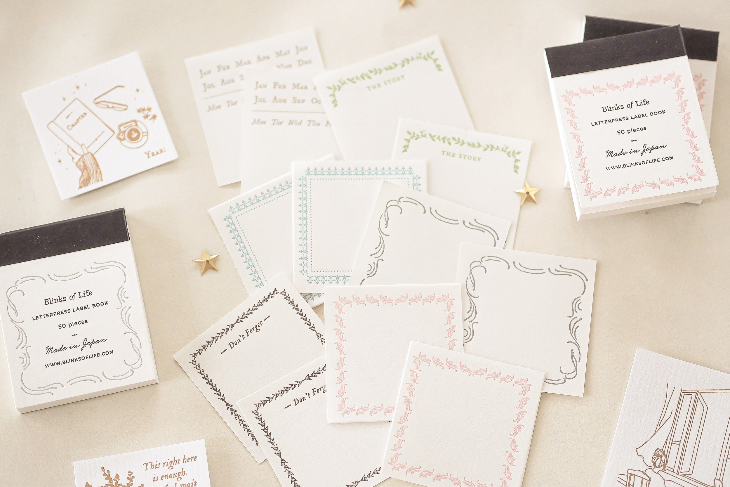 Blinks of Life - Letterpress Label Book - Regency Pink