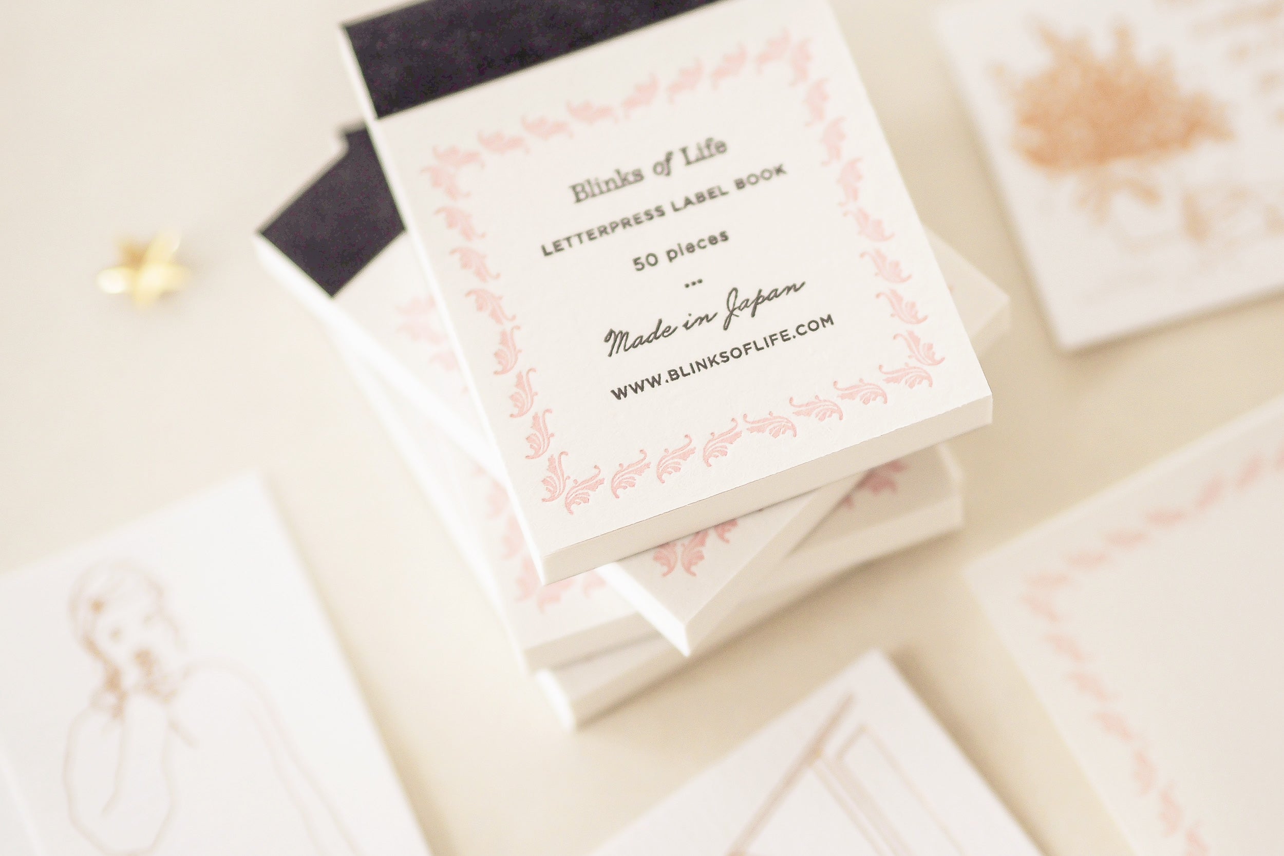 Blinks of Life - Letterpress Label Book - Regency Pink