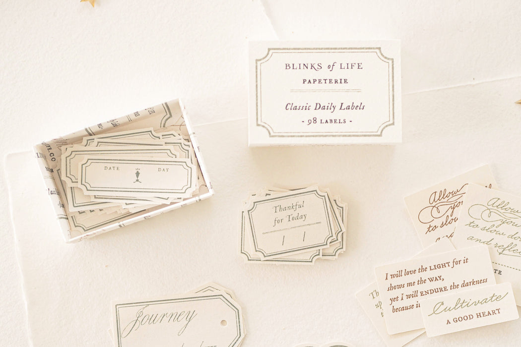Blinks of Life - Classic Daily Labels - Sage Green