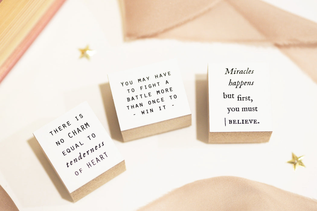 Blinks of Life - Journal Quote Stamps - Miracles Happens