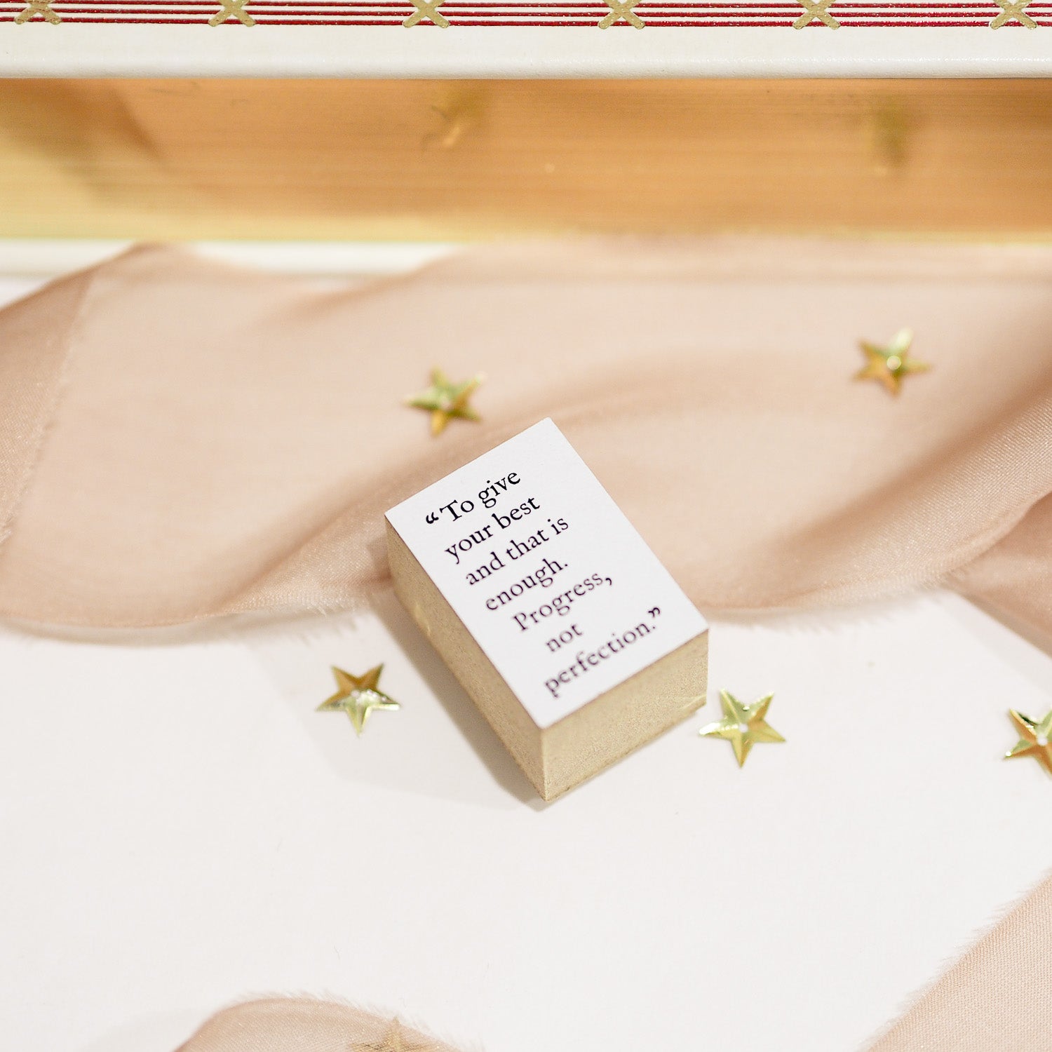 Blinks of Life Journal Quote Stamp - Progress Not Perfection