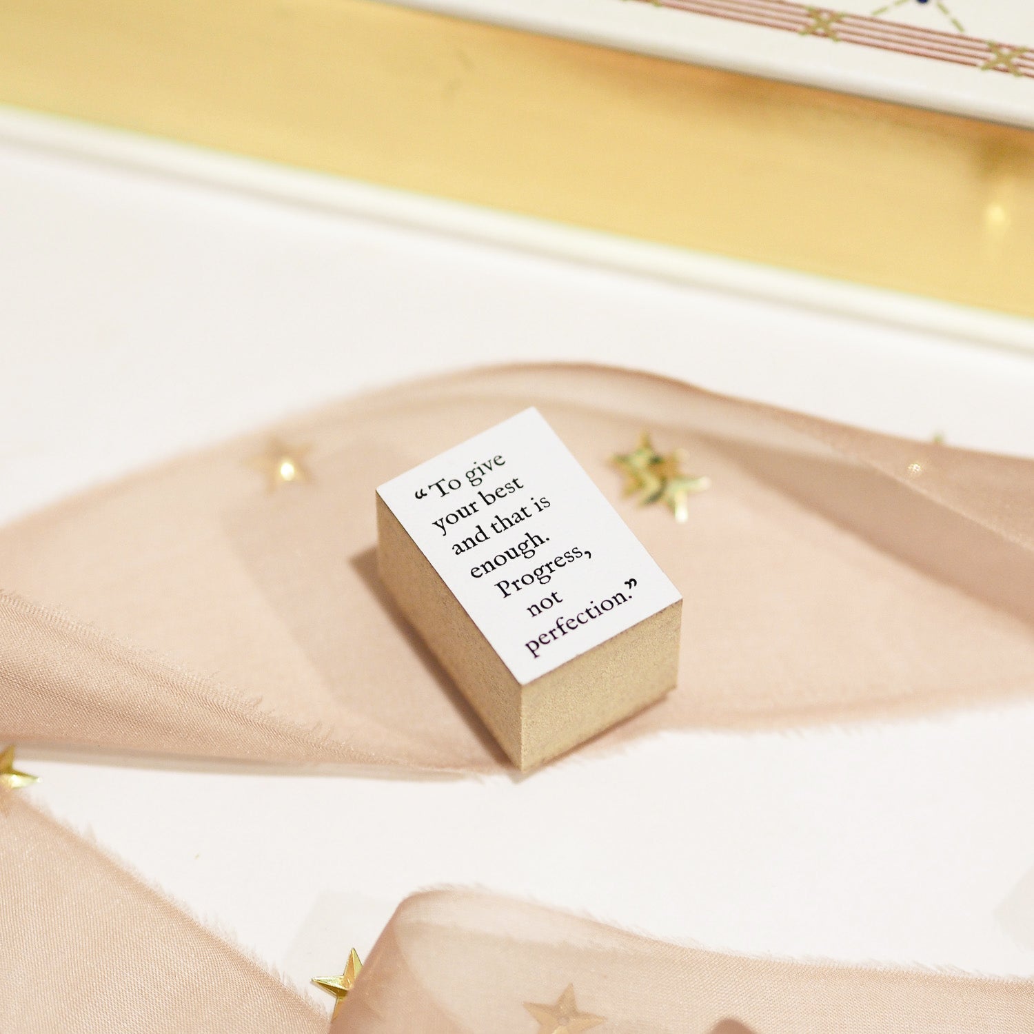 Blinks of Life Journal Quote Stamp - Progress Not Perfection