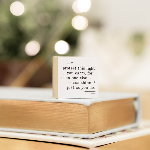 Blinks of Life Journal Quote Stamp - Protect This Light You Carry