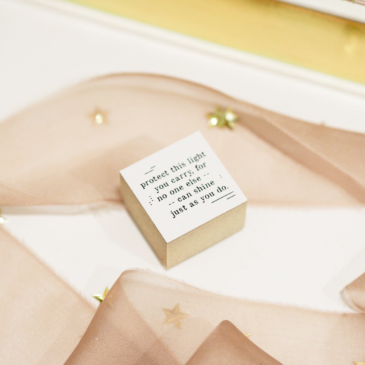 Blinks of Life Journal Quote Stamp - Protect This Light You Carry