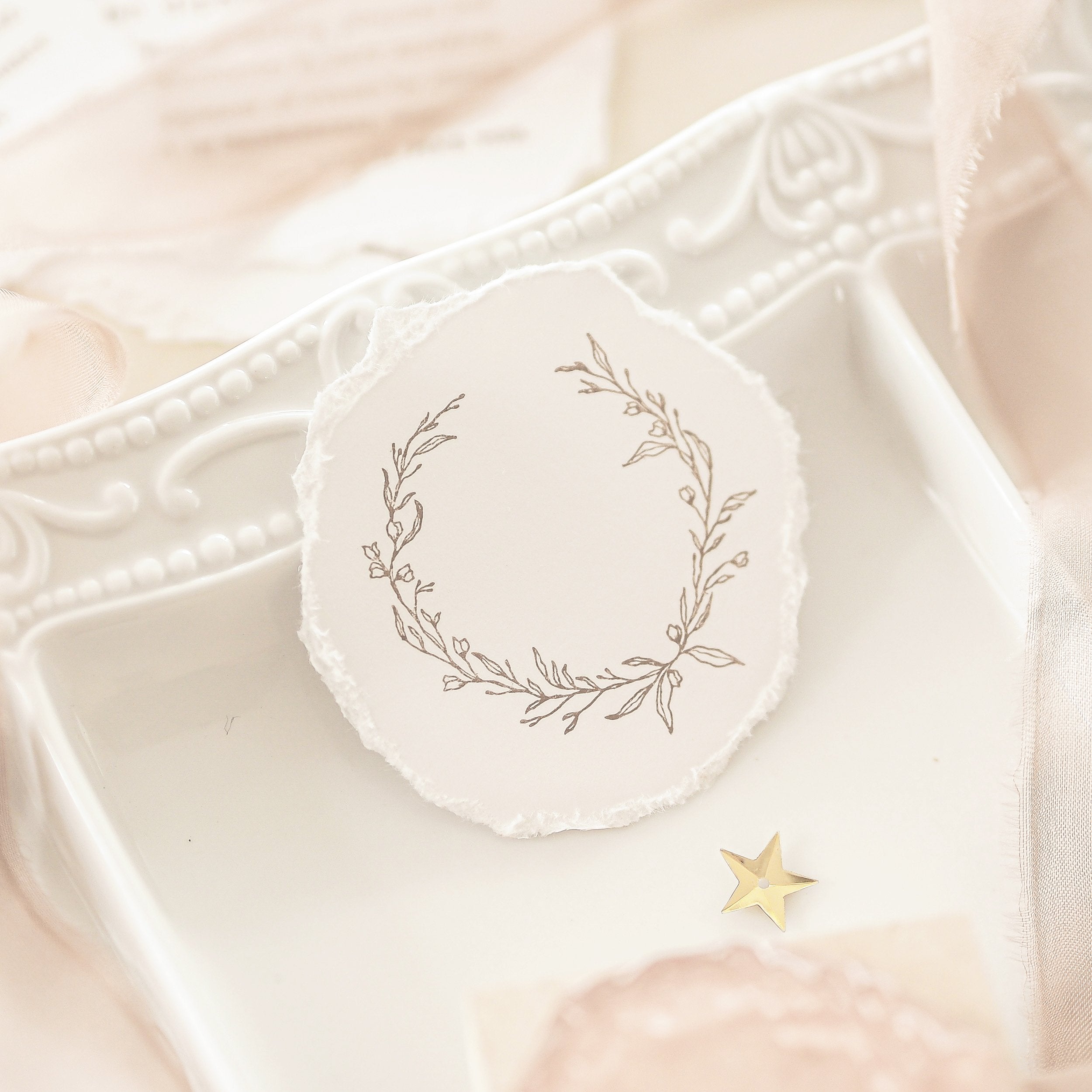 Blinks of Life - Botanical Wreath - Rubber Stamp - BOL